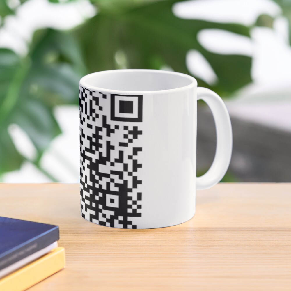 Rick Roll QR code' Two-Tone Mug