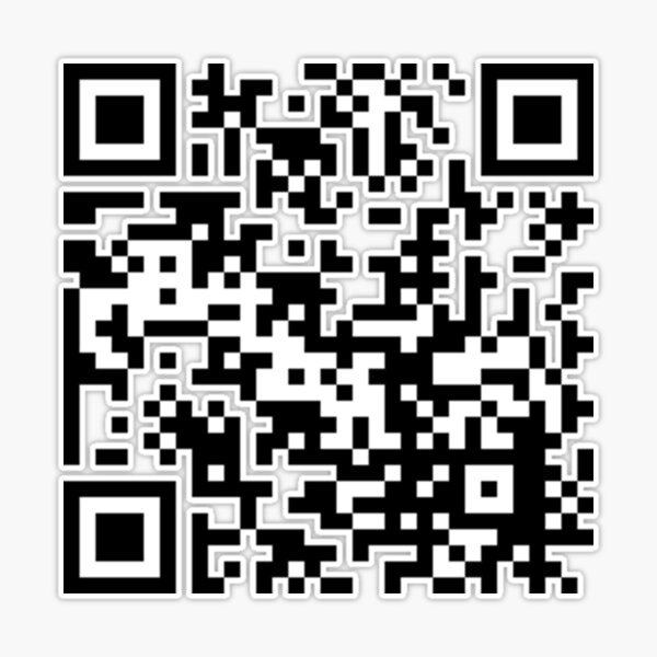 Rick Roll Your Friends! QR code that links to Rick Astley's “Never Gonna  Give You Up”  music video Sticker for Sale by ApexFibers