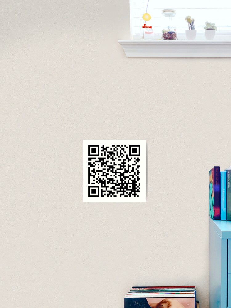 Rick Roll Your Friends! QR code that links to Rick Astley’s “Never Gonna  Give You Up”  music video Sticker for Sale by ApexFibers