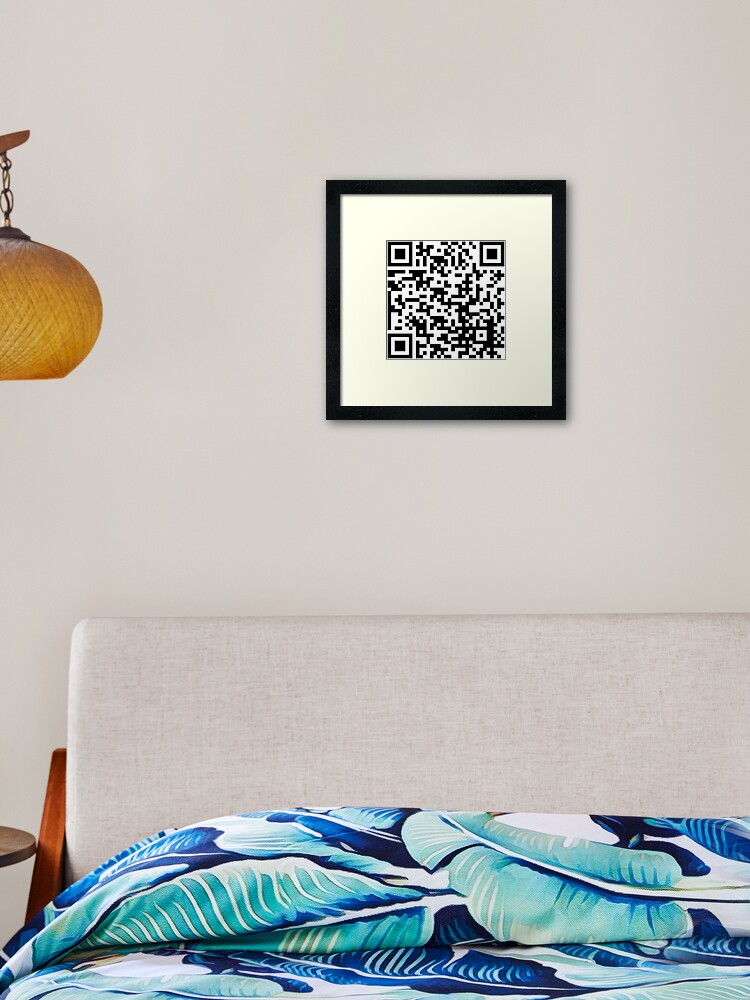 Rick Roll QR Code Large | Framed Art Print