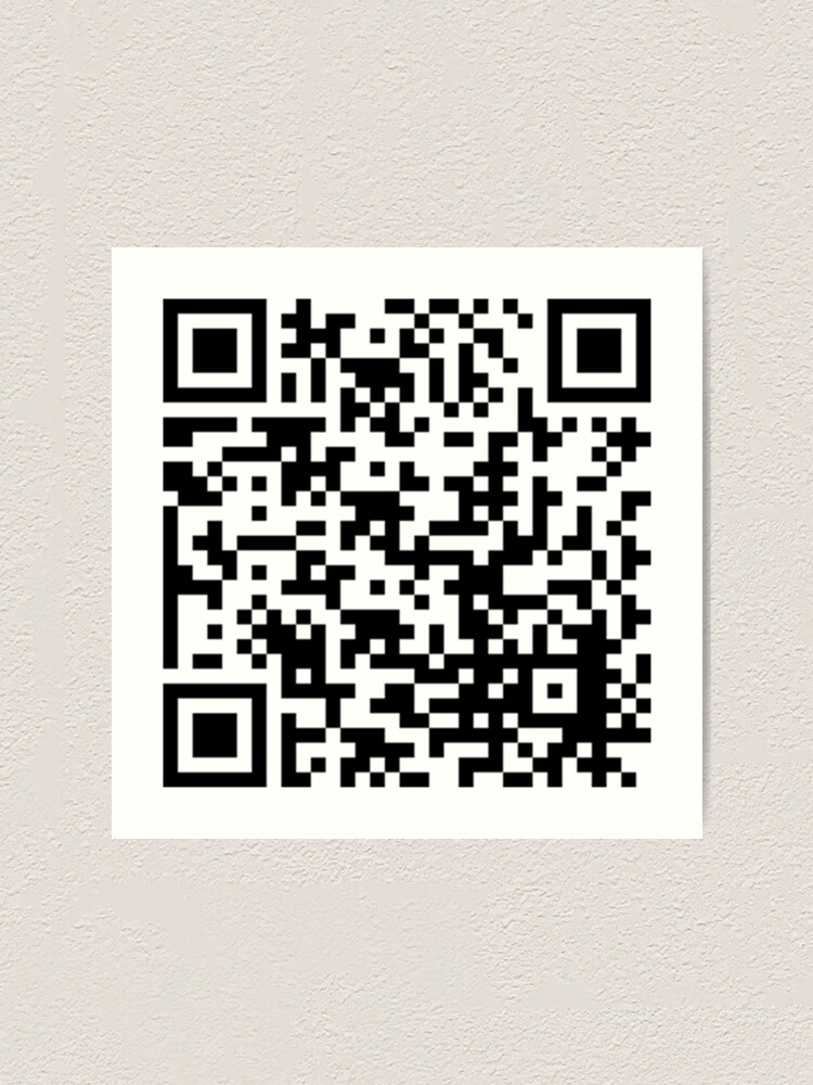 Rick Roll Your Friends! QR code that links to Rick Astley's “Never Gonna  Give You Up”  music video Sticker for Sale by ApexFibers