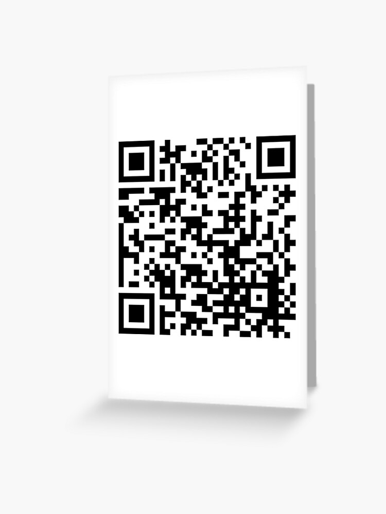 Rick Roll Your Friends! QR code that links to Rick Astley's “Never Gonna  Give You Up”  music video Sticker for Sale by ApexFibers