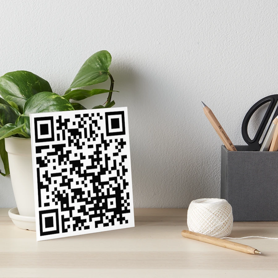 Rick Roll Link QR Code Postcard for Sale by magsdesigns