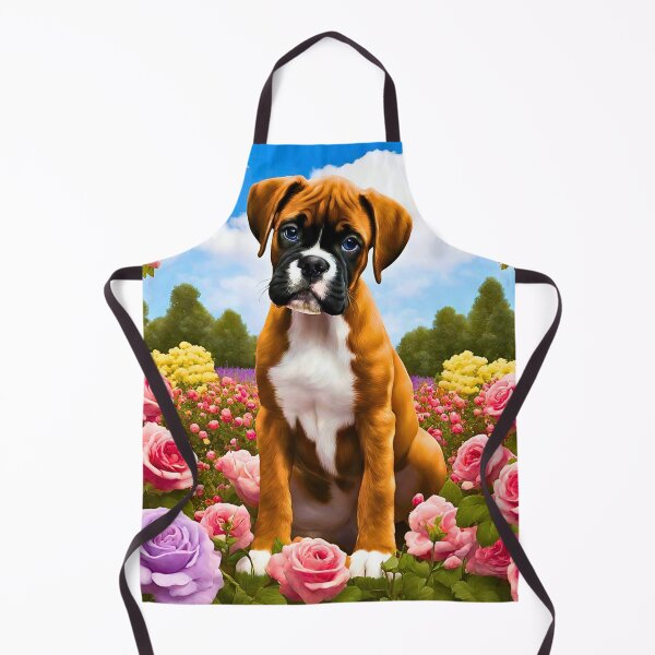 Item preview, Boxer Puppy in New York Rose Garden designed and sold by Fredster1966.