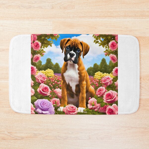 Item preview, Boxer Puppy in New York Rose Garden designed and sold by Fredster1966.