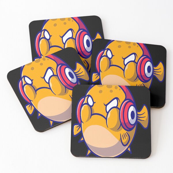 Item preview, Cute Puffer Fish Angry And Wearing Headphone designed and sold by BenjaminThiba.
