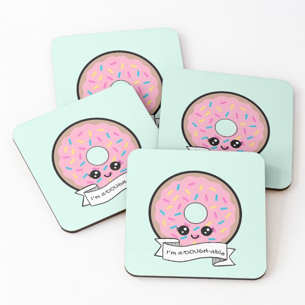 Item preview, I'm a-DOUGH-able doughnut sticker designed and sold by Kayla Korte.