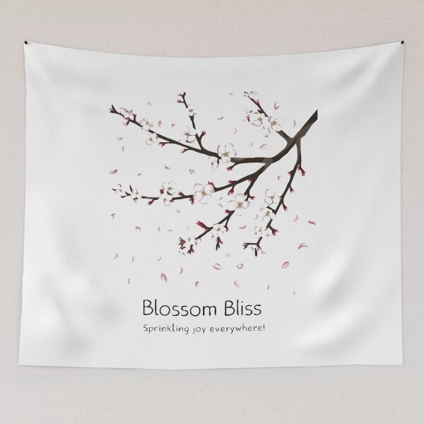 Item preview, BLOSSOM BLISS: Pink and White Cherry Blossoms on Brown Branches designed and sold by SplashTastic.