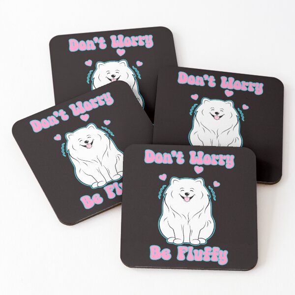 Item preview, Don't Worry Be Fluffy: With smiling funny Spitz dog with hearts designed and sold by JoyOfHopeStore.