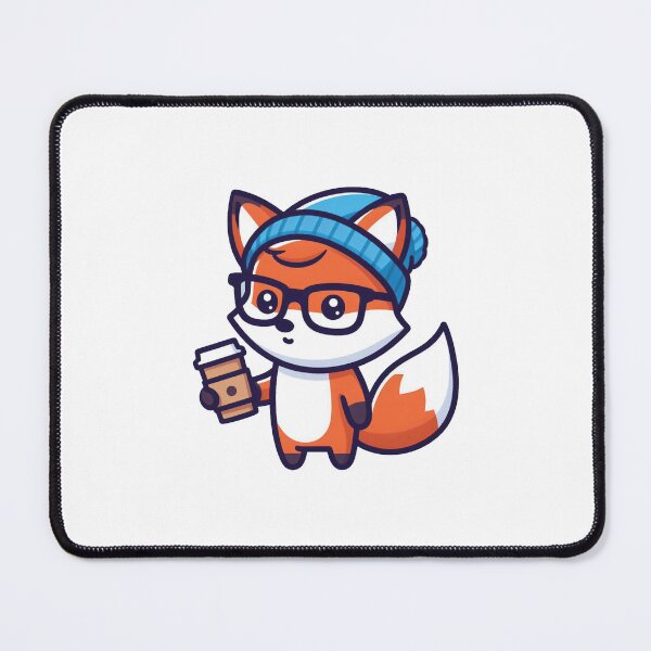 Item preview, Cute fox holding coffee designed and sold by DRAGON FIRE.