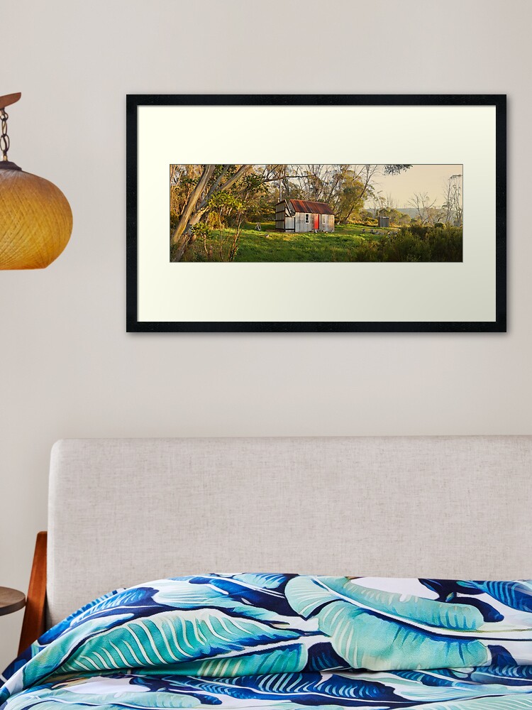 Thumbnail 2 of 7, Framed Art Print, Horse Camp Hut, Kosciuszko National Park, New South Wales, Australia designed and sold by Chockstone.