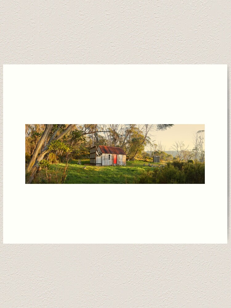 Thumbnail 1 of 3, Art Print, Horse Camp Hut, Kosciuszko National Park, New South Wales, Australia designed and sold by Chockstone.
