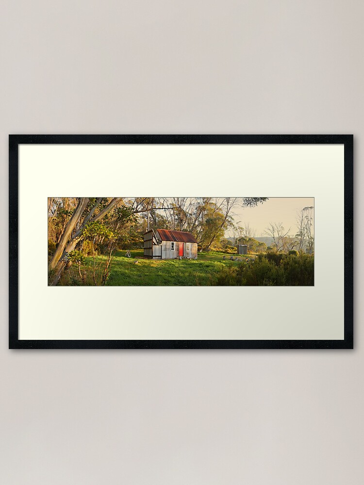 Thumbnail 1 of 7, Framed Art Print, Horse Camp Hut, Kosciuszko National Park, New South Wales, Australia designed and sold by Chockstone.