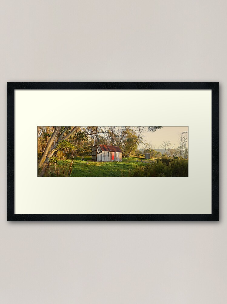 Thumbnail 1 of 7, Framed Art Print, Horse Camp Hut, Kosciuszko National Park, New South Wales, Australia designed and sold by Chockstone.