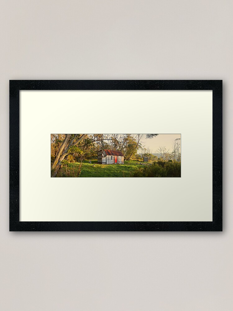 Thumbnail 1 of 7, Framed Art Print, Horse Camp Hut, Kosciuszko National Park, New South Wales, Australia designed and sold by Chockstone.