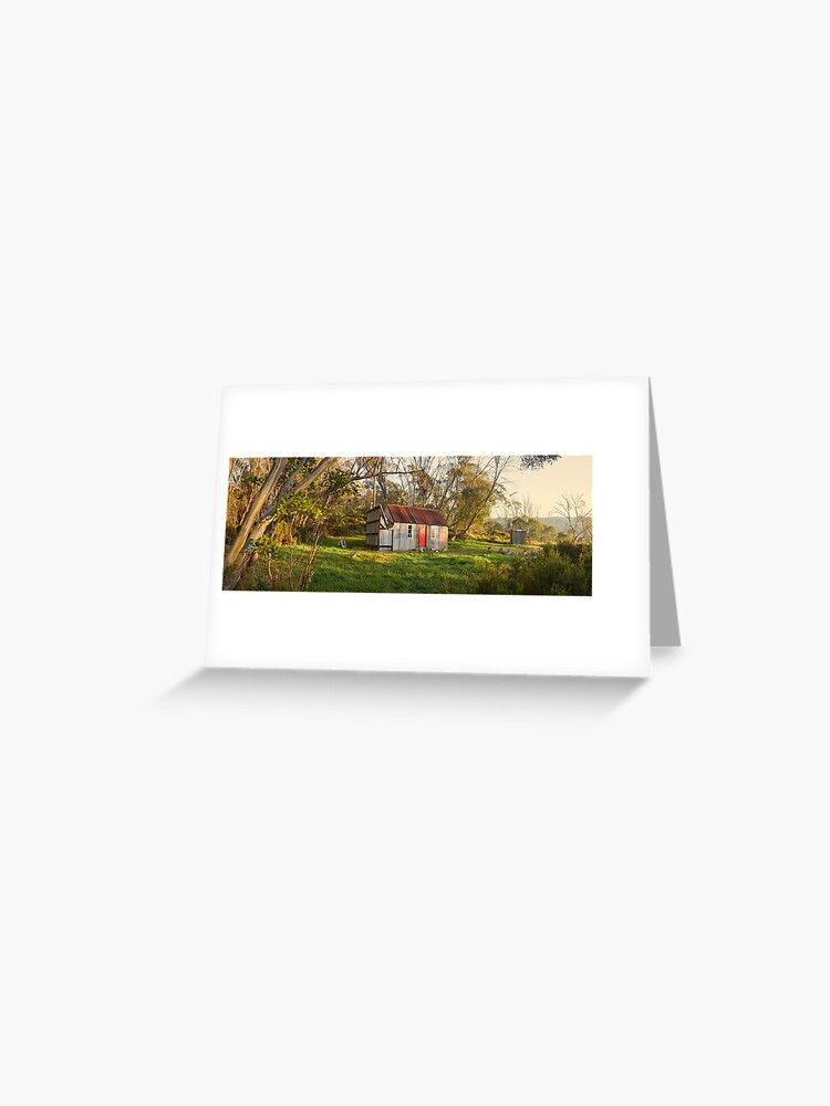 Thumbnail 1 of 2, Greeting Card, Horse Camp Hut, Kosciuszko National Park, New South Wales, Australia designed and sold by Chockstone.