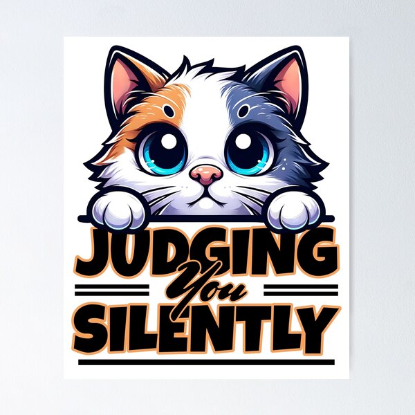 Item preview, Judging You Silently Cat designed and sold by Studio Bankai.