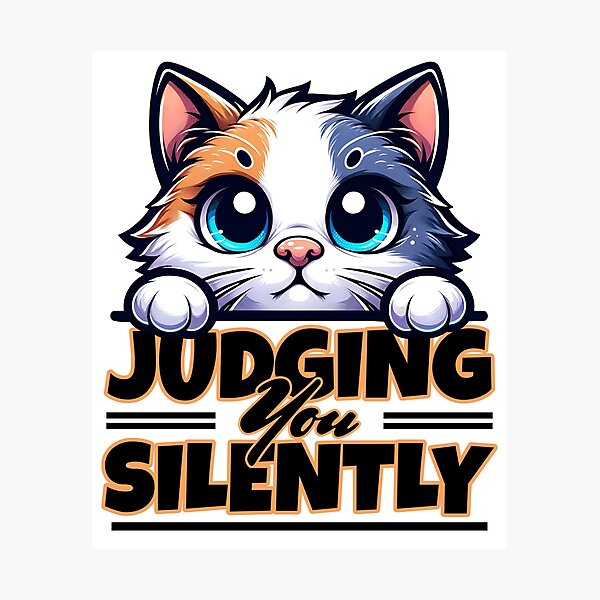 Item preview, Judging You Silently Cat designed and sold by Studio Bankai.