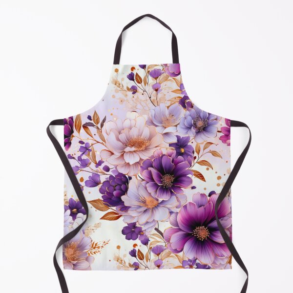 Item preview, Graphic and Kaleidoscope: Purple and Golden Flowers designed and sold by WendyMaree.