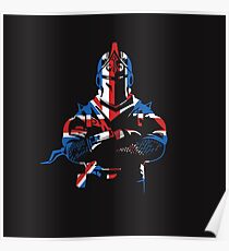 black knight uk merch poster - fortnite chevalier noir