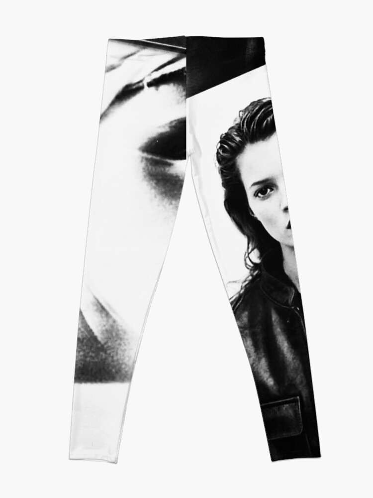Alternate view of Kate Moss illustration, Woman, Girl, Lips print, Fashion art, Fashion print, Scandinavian art, Modern art, Wall art, Print, Minimalistic, Modern Leggings