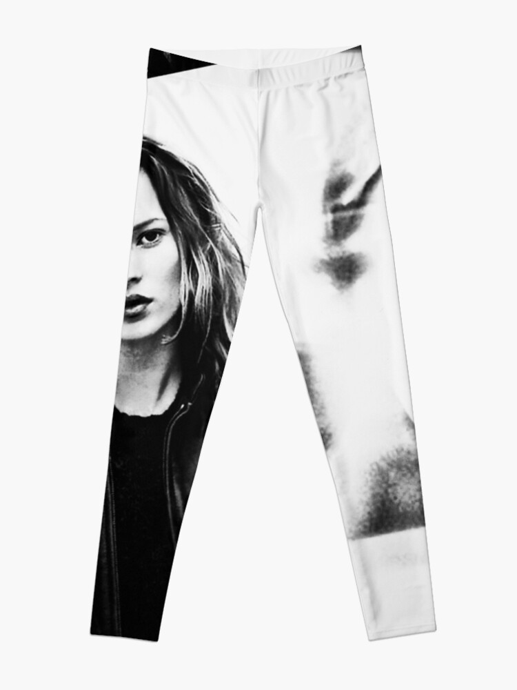 Alternate view of Kate Moss illustration, Woman, Girl, Lips print, Fashion art, Fashion print, Scandinavian art, Modern art, Wall art, Print, Minimalistic, Modern Leggings