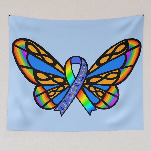 Item preview, Rainbow Infinity Symbol Awareness Ribbon Butterfly  designed and sold by CaitlynConnor.