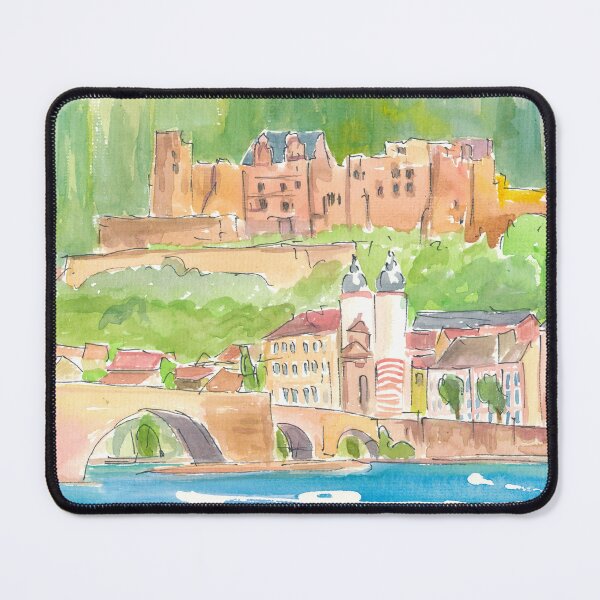 Item preview, Heidelberg Germany View of Old Town and Castle designed and sold by artshop77.