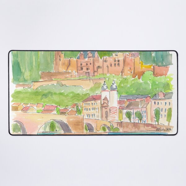 Item preview, Heidelberg Germany View of Old Town and Castle designed and sold by artshop77.