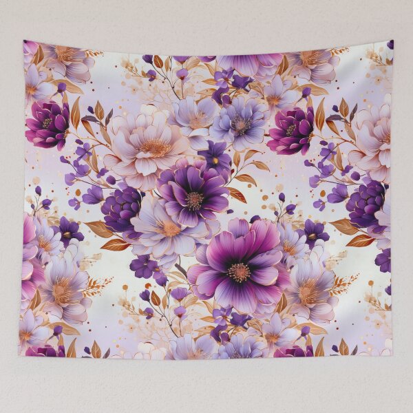 Item preview, Graphic and Kaleidoscope: Purple and Golden Flowers designed and sold by WendyMaree.