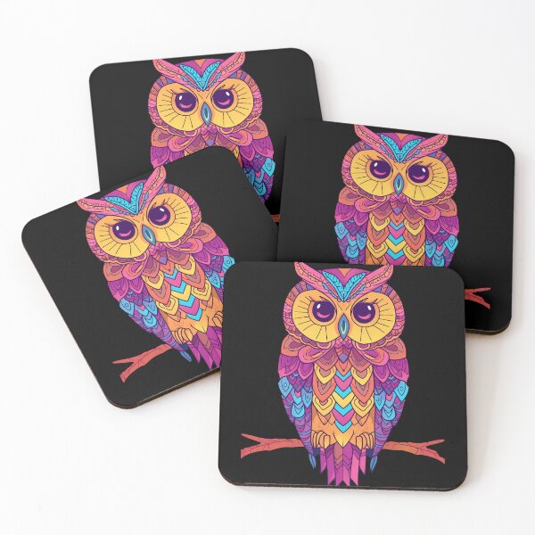 Item preview, Vibrant owl designed and sold by Vendzi Art.