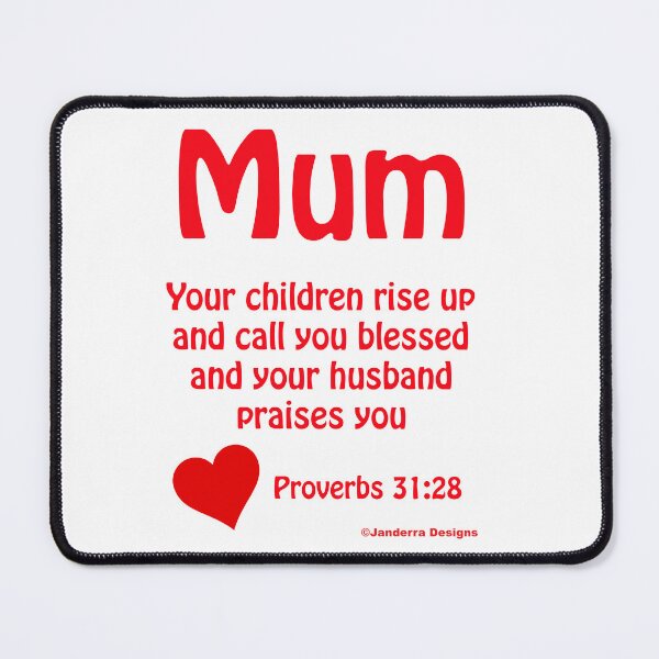 Item preview, Mum Your Children Rise Up and Call You Blessed and Your Husband Praises You Proverbs 31:28 heart || Gift for Mum Gift for Mother's Day Gift for Wife Gift for Her Gift for Christian Mum designed and sold by JanderraDesigns.