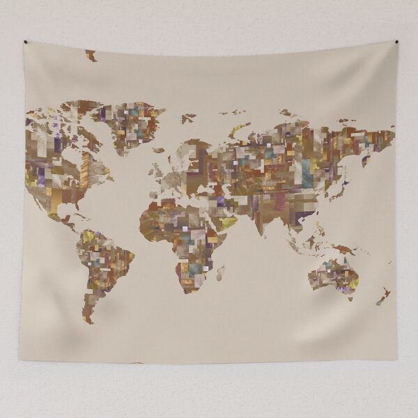 Item preview, World Map Watercolor Painting I  designed and sold by Irina Sztukowski.