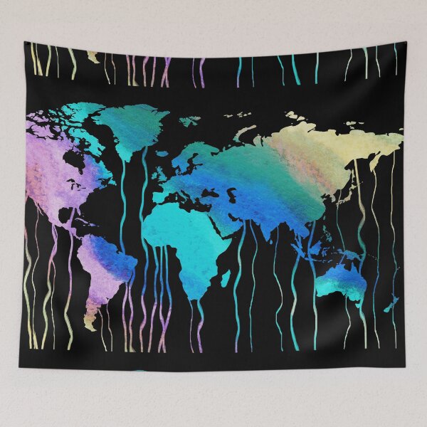 Item preview, World Map Watercolor Painting II  designed and sold by Irina Sztukowski.