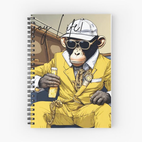 Item preview, Eclectic Monkey Whimsical Preppy Hip hop clip art drawing designed and sold by silklotus.