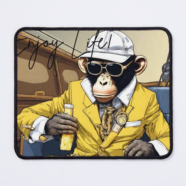 Item preview, Eclectic Monkey Whimsical Preppy Hip hop clip art drawing designed and sold by silklotus.