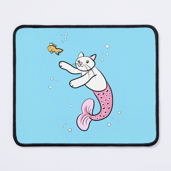 Item preview, Mermaid Cat with Goldfish designed and sold by HugSomeNettles.