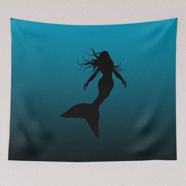 Item preview, Mermaid Silhouette in Water Under the Sea Art 3 of 4 designed and sold by Beachy.