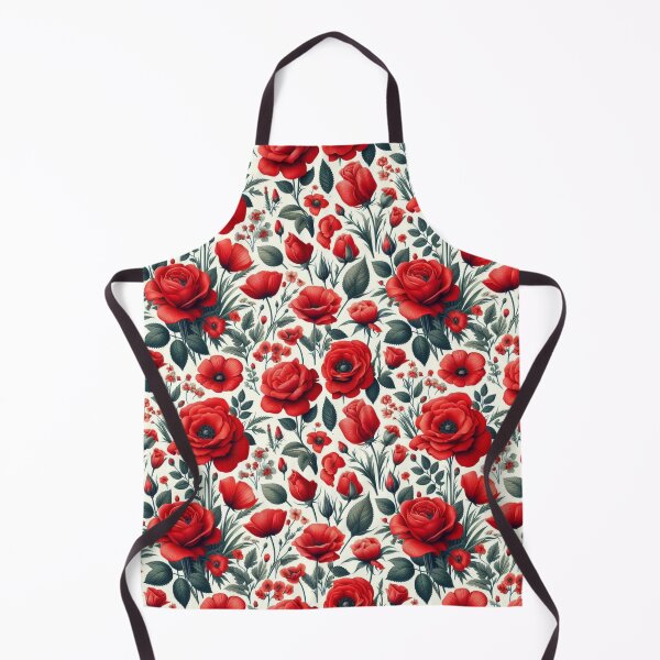 Aperçu de l'œuvre Motif répétitif de fleurs rouges créée et vendue par Myra365Art.