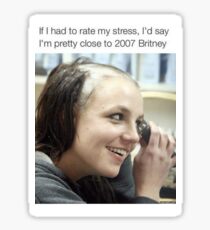 2007 britney meme Sticker