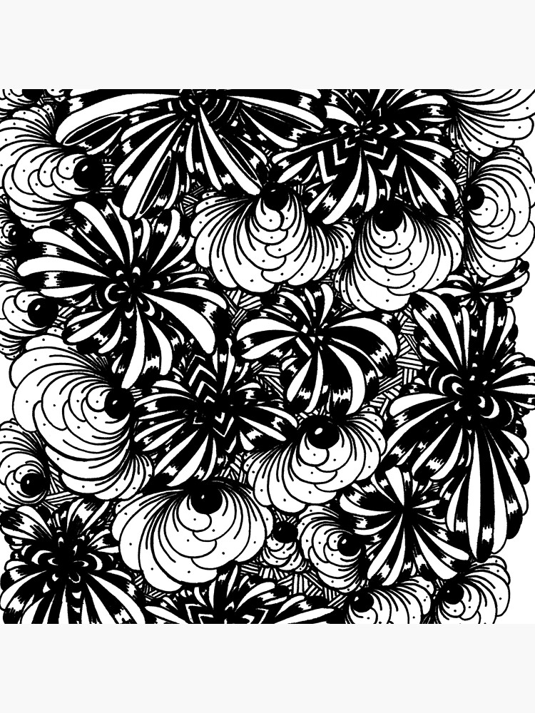 Zentangle Starfish-Fireworks-Engulfing-Petals by digitalartbynic