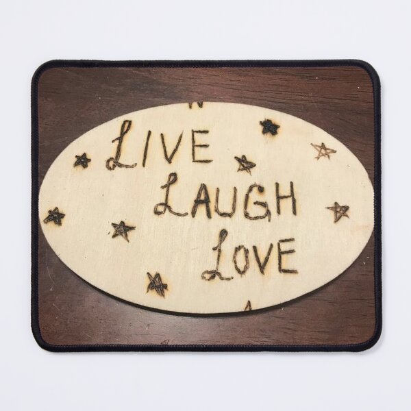 Item preview, Custom Wood Burning "Live Laugh Love" designed and sold by JD Designs.