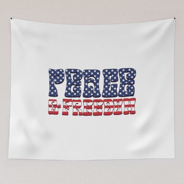 Item preview, Peace & Freedom - USA Flag designed and sold by Whimsical  Thinker.