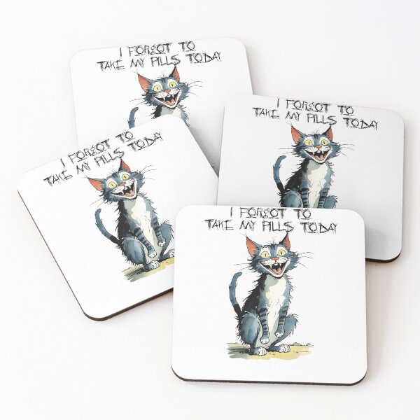 Item preview, Crazy Cat forgot his pills designed and sold by NordicBadger.