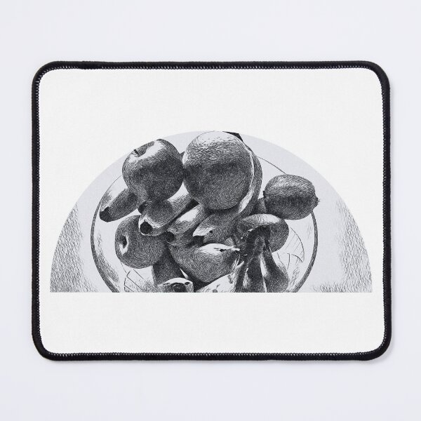 Item preview, Black and white art: fruit still life in shades designed and sold by Ink-Kreativ.