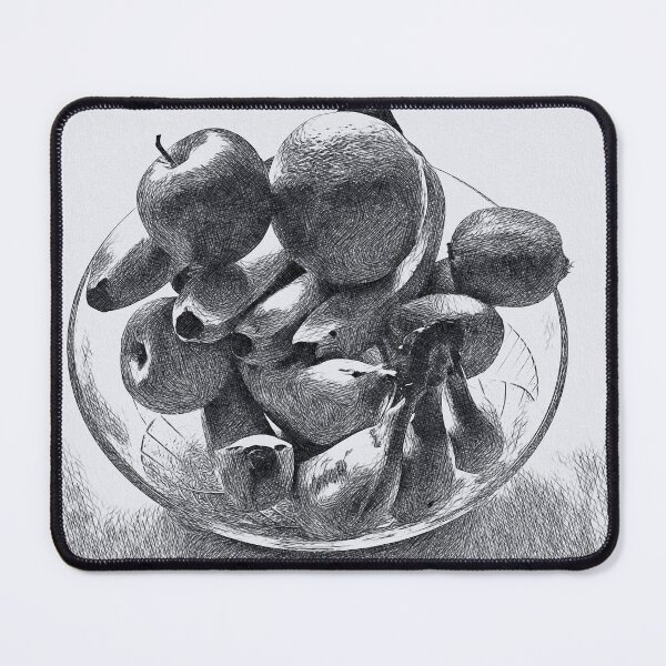 Item preview, Black and white art: fruit still life in shades (full screen) designed and sold by Ink-Kreativ.