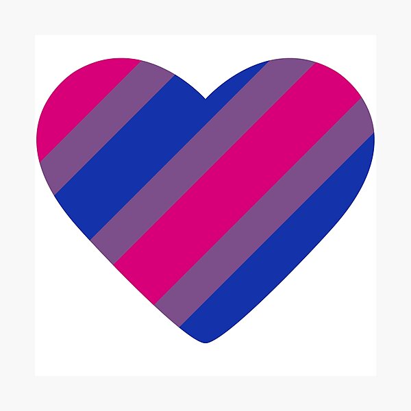 Bisexual Pride Flag Stripes Photographic Print