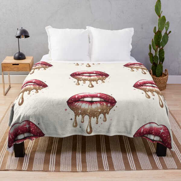 Item preview, Dripping lips, pink-gold designed and sold by Margival.
