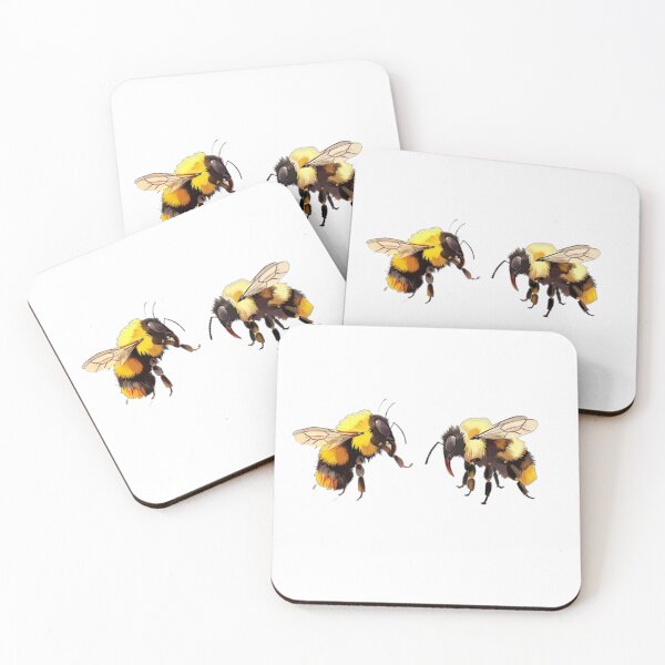 Item preview, BumbleBees Dancing in Watercolor designed and sold by fluidwatercolor.