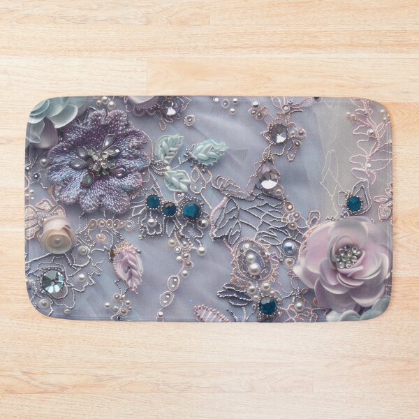 Item preview, Pastel flannel texture and jeweled flowers designed and sold by Fantasyplus.